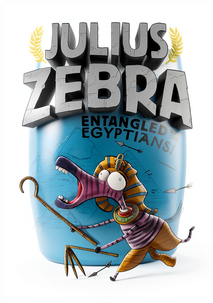 Installing Julius Zebra Book 3 Childrens African Historical Fiction on a wooden desk