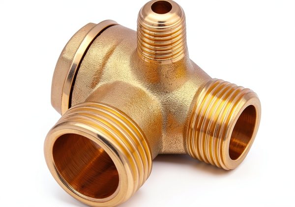 Solid Brass 3-Port Air Compressor Check Valve G1/8" x G3/8" x G1/2" Male Threaded Tube Connector Non-Return Valve-0