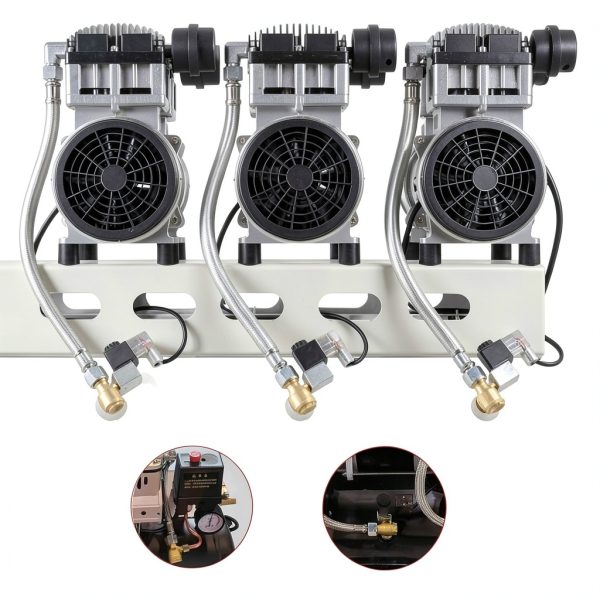 Solid Brass 3-Port Air Compressor Check Valve G1/8" x G3/8" x G1/2" Male Threaded Tube Connector Non-Return Valve-5
