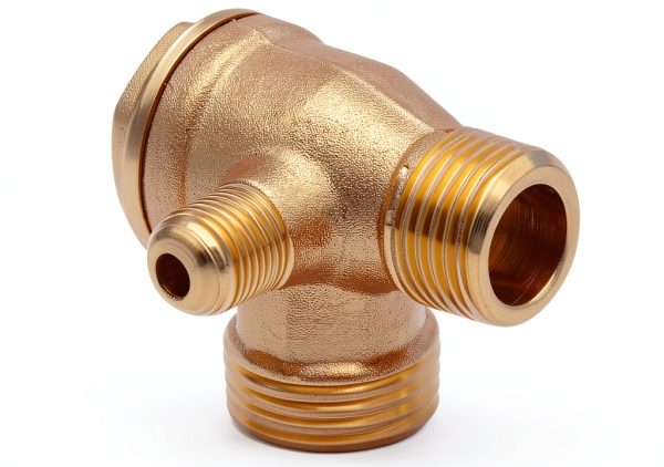 Solid Brass 3-Port Air Compressor Check Valve G1/8" x G3/8" x G1/2" Male Threaded Tube Connector Non-Return Valve-4