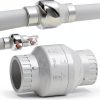 PVC Slip Swing Check Valve Geetery 2" White No Spring Backflow-0