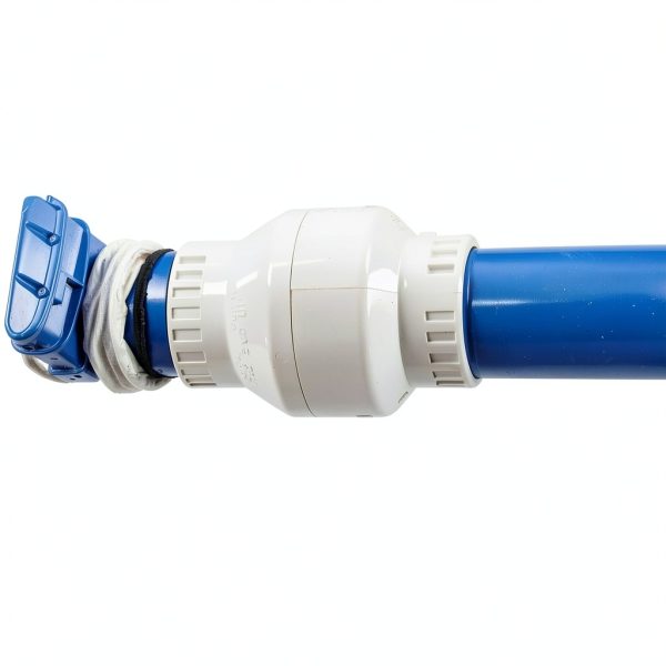 PVC Slip Swing Check Valve Geetery 2" White No Spring Backflow-4