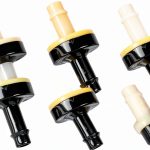 1/4" (6mm) One Way Inline Check Valve Plug-in Barb Non Return Valve ABS Plastic Water Air Systems Stop Check Valve for Liquids 6PCS-0
