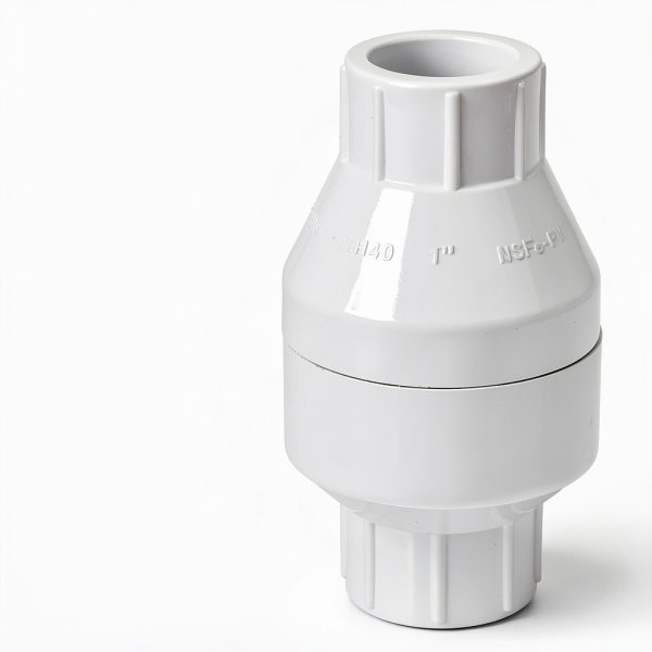 PVC Inline Check Valve 4 Pack Geetery White Backflow Preventer 1 Inch-4