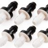 6 Pieces One Way Inline Check Valve Bulk 3/8 Inch 10 mm ABS Plug-in Check Valve Fuel Water Gas Air One-way for Liquids and Gas-0