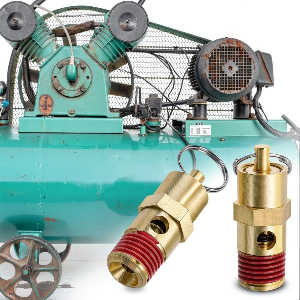 QWORK Brass Pressure Relief Valve (2 Pack) - 1/4 Inch NPT Threaded, 150 PSI Rating, Air Compressor Check Valve with Seal Thread Locks-6