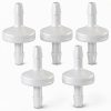 Check Valve JoyTube 5 Pack 5/32” PVDF One‑Way Hose Barb for Liquid Air-0