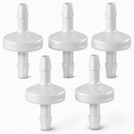 Check Valve JoyTube 5 Pack 5/32” PVDF One‑Way Hose Barb for Liquid Air-0