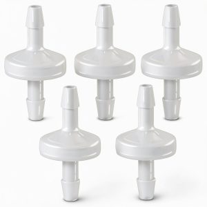 Check Valve JoyTube 5 Pack 5/32” PVDF One‑Way Hose Barb for Liquid Air-0