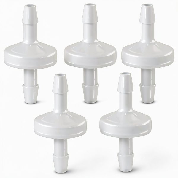 Check Valve JoyTube 5 Pack 5/32” PVDF One‑Way Hose Barb for Liquid Air-0
