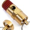 QWORK Brass Pressure Relief Valve (2 Pack) - 1/4 Inch NPT Threaded, 150 PSI Rating, Air Compressor Check Valve with Seal Thread Locks-4