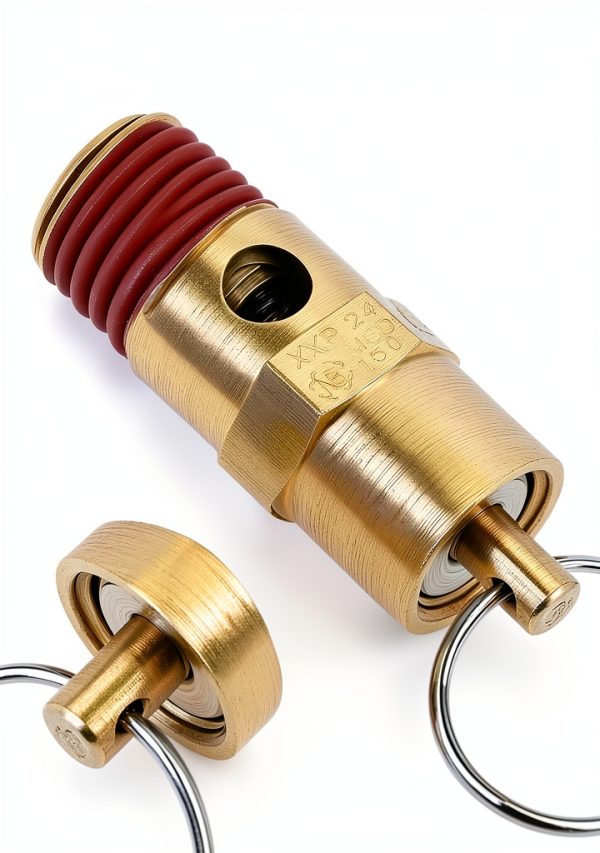 QWORK Brass Pressure Relief Valve (2 Pack) - 1/4 Inch NPT Threaded, 150 PSI Rating, Air Compressor Check Valve with Seal Thread Locks-4