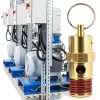 QWORK Brass Pressure Relief Valve (2 Pack) - 1/4 Inch NPT Threaded, 150 PSI Rating, Air Compressor Check Valve with Seal Thread Locks-7