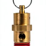 QWORK Brass Pressure Relief Valve (2 Pack) - 1/4 Inch NPT Threaded, 150 PSI Rating, Air Compressor Check Valve with Seal Thread Locks-0