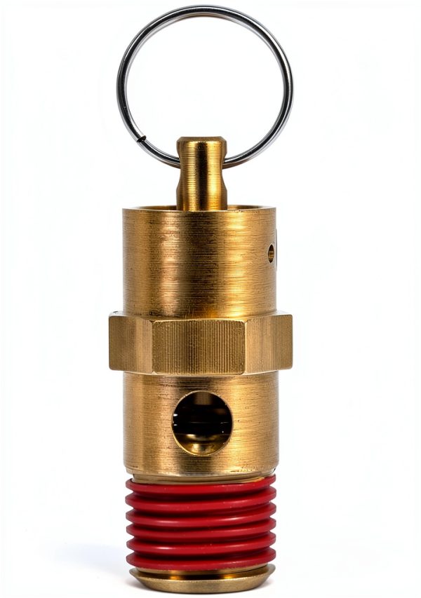 QWORK Brass Pressure Relief Valve (2 Pack) - 1/4 Inch NPT Threaded, 150 PSI Rating, Air Compressor Check Valve with Seal Thread Locks-0