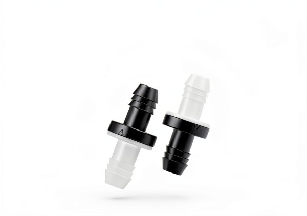 6 Pieces One Way Inline Check Valve Bulk 3/8 Inch 10 mm ABS Plug-in Check Valve Fuel Water Gas Air One-way for Liquids and Gas-5