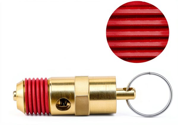 QWORK Brass Pressure Relief Valve (2 Pack) - 1/4 Inch NPT Threaded, 150 PSI Rating, Air Compressor Check Valve with Seal Thread Locks-3
