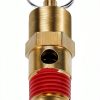 QWORK Brass Pressure Relief Valve (2 Pack) - 1/4 Inch NPT Threaded, 150 PSI Rating, Air Compressor Check Valve with Seal Thread Locks-5