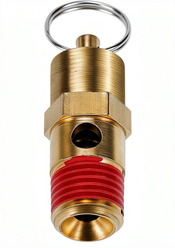 QWORK Brass Pressure Relief Valve (2 Pack) - 1/4 Inch NPT Threaded, 150 PSI Rating, Air Compressor Check Valve with Seal Thread Locks-5